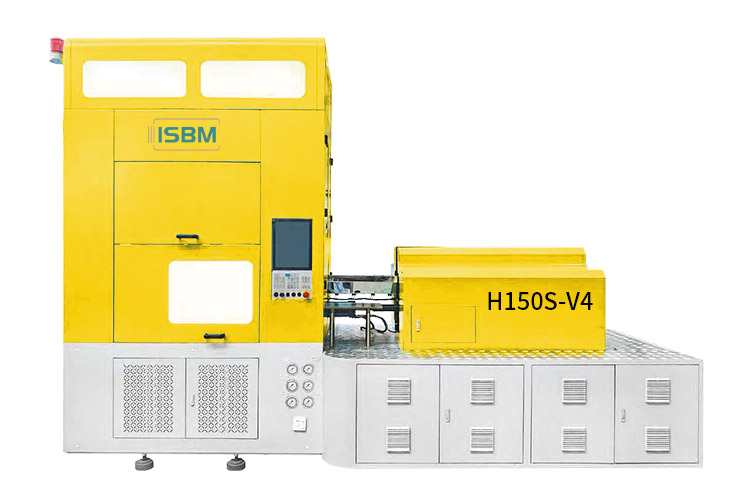 H150S-V4 four-station ISBM machine with a separately specified plasticizing drive