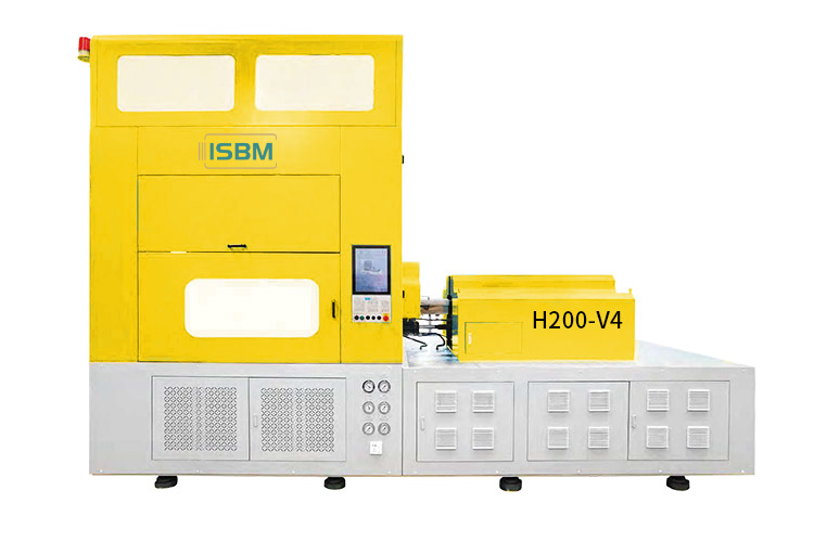 H200-V4 hydraulic four-station ISBM machine for PET and PETG bottle molding